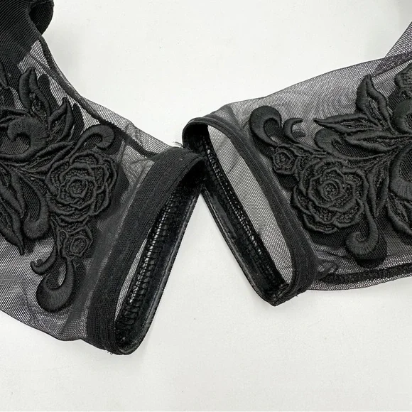 Dolce & Gabbana Embroidered Mesh Stretch-lace Sock Boots In Black - Picture 10 of 14